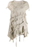 Rundholz Distressed Woven Style T-shirt - Neutrals