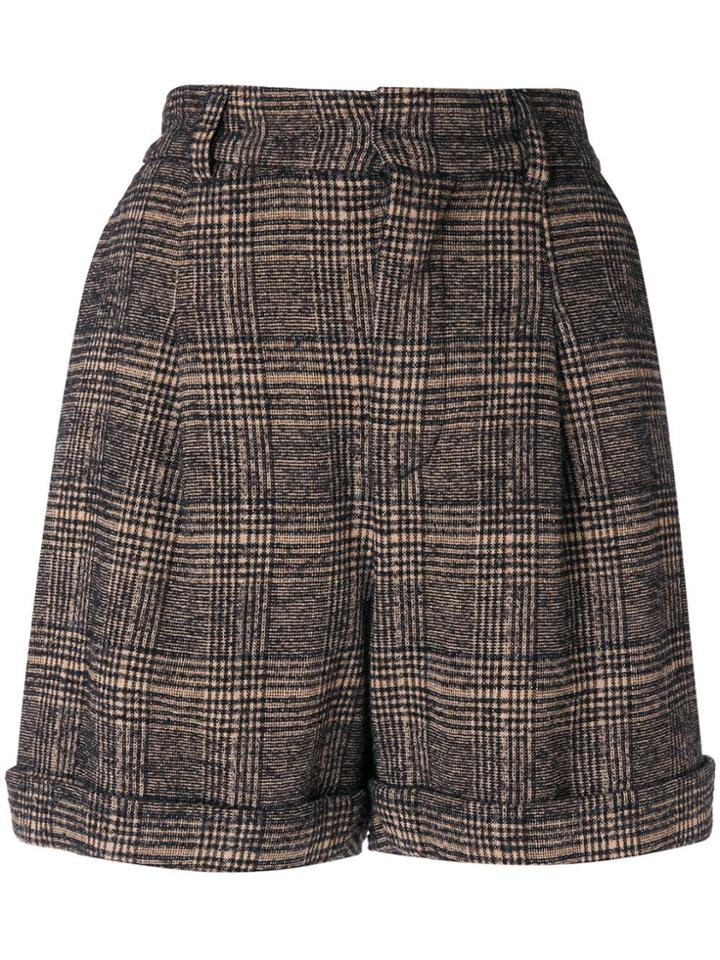 Philosophy Di Lorenzo Serafini Checked Shorts - Brown