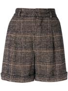 Philosophy Di Lorenzo Serafini Checked Shorts - Brown