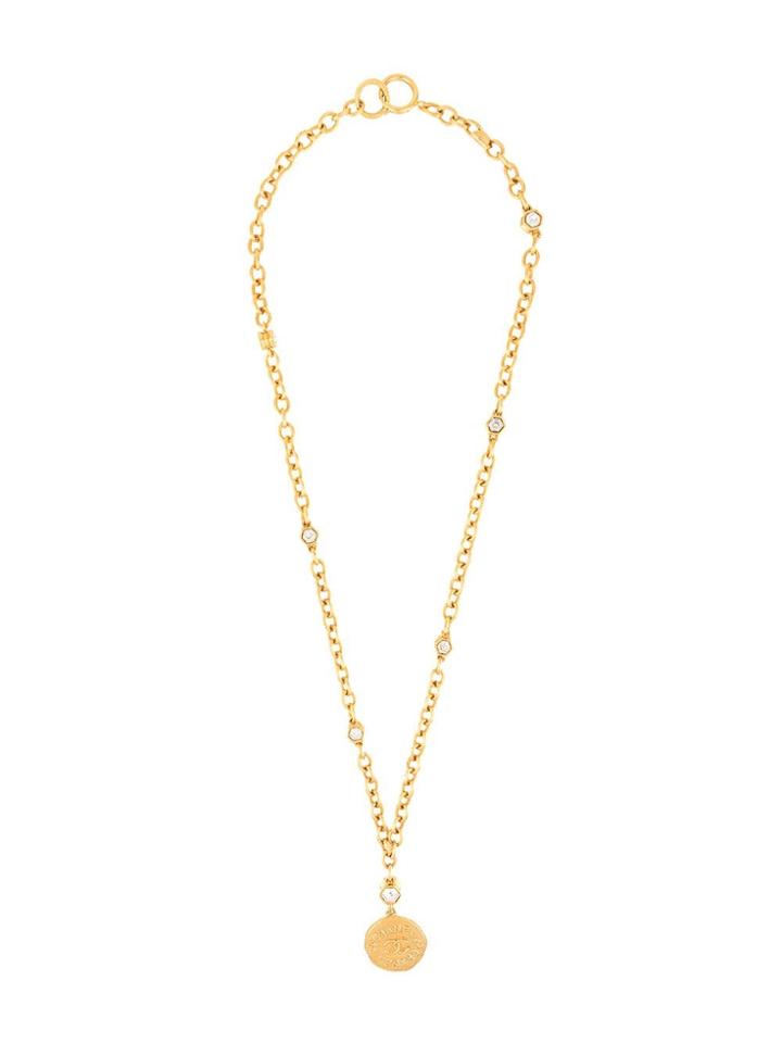 Chanel Vintage Coin Charm Bijou Necklace - Gold