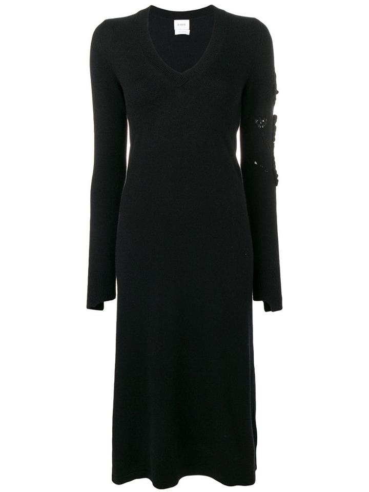 Barrie Midi Sweater Dress - Black