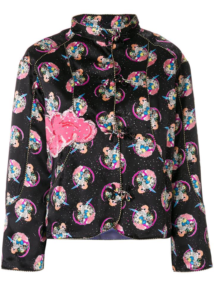 Tsumori Chisato Cosmo Girl Print Fitted Jacket - Black