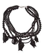 Feverish Sleeping Bat Necklace, Women's, Black, Other Fibres