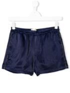 Bellerose Kids Velour Track Shorts - Blue