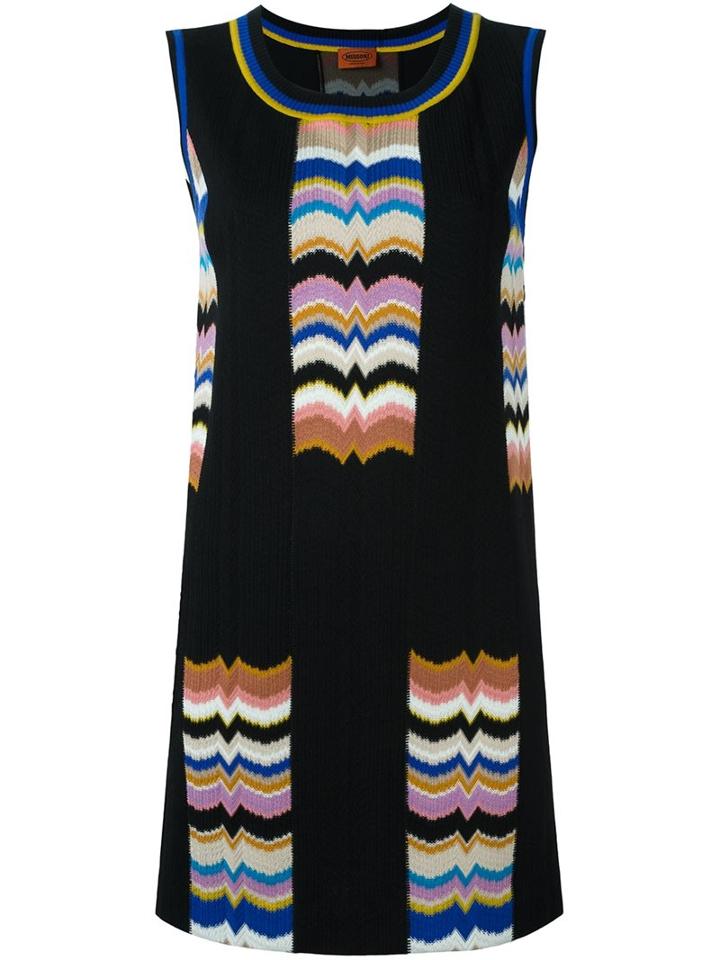 Missoni Sleeveless Knitted Dress, Women's, Size: 38, Black, Nylon/rayon/wool