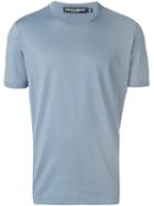 Dolce & Gabbana Round Neck T-shirt, Men's, Size: 50, Blue, Cotton