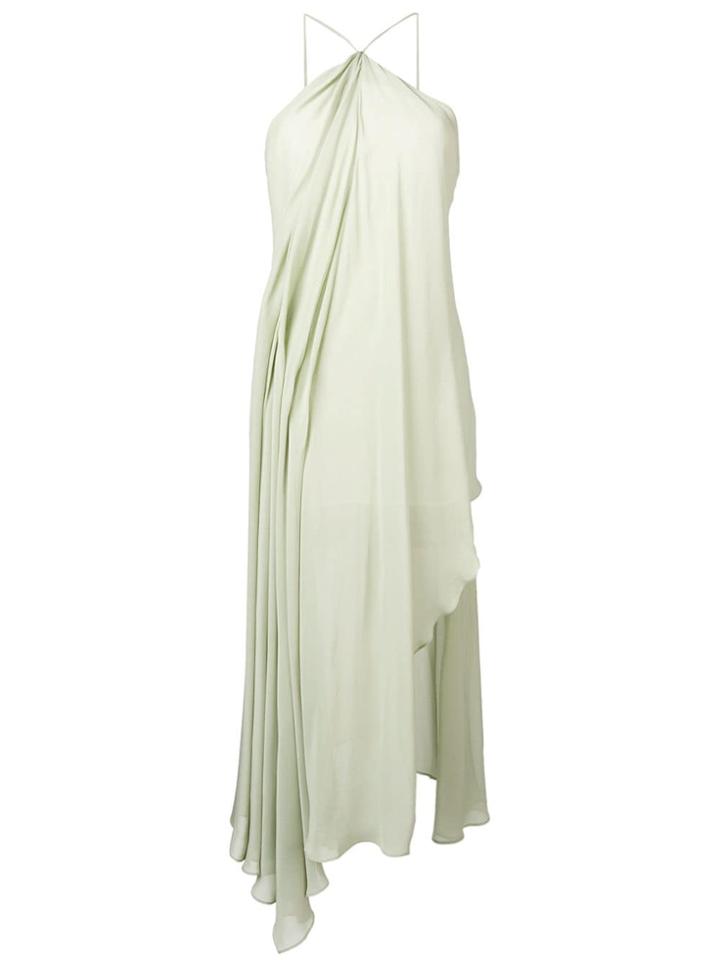Jacquemus Asymmetric Off-shoulder Dress - Green
