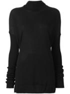 Rick Owens Hooded Jumper, Women's, Size: Medium, Black, Virgin Wool