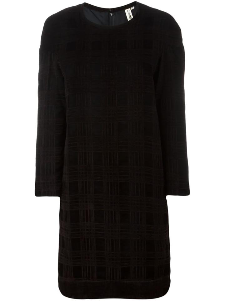 Comme Des Garçons Vintage Checked Shift Dress - Black