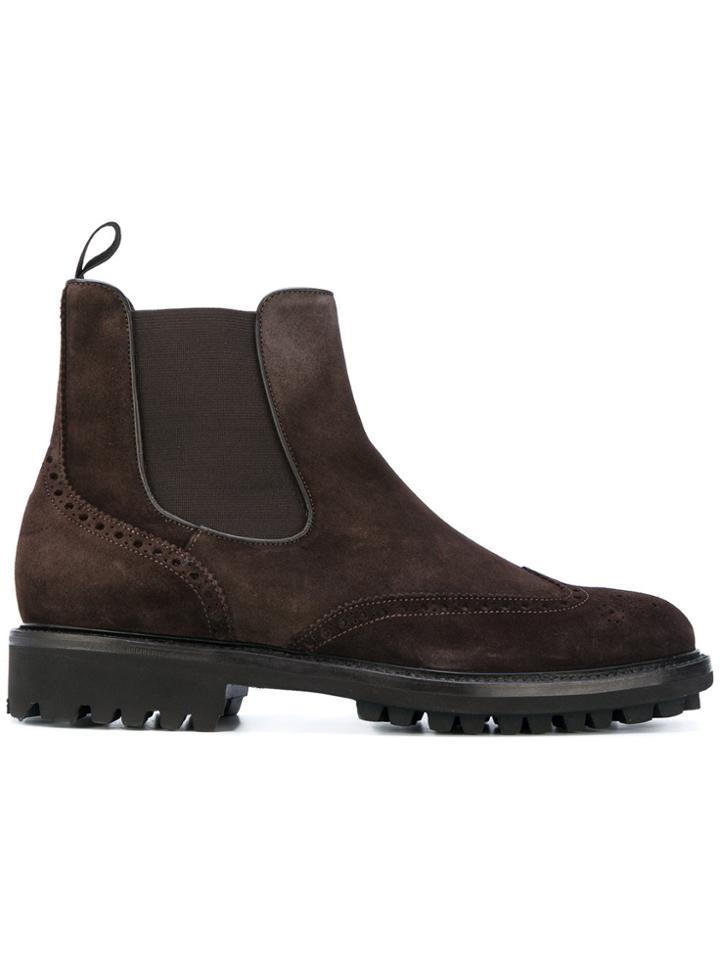 Baldinini Brogue Ankle Boots - Brown