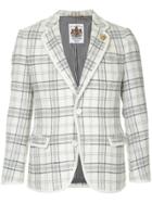 Education From Youngmachines Plaid Blazer - White