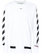 Off-white - Diagonal Stripe Sweatshirt - Men - Cotton - L, White, Cotton