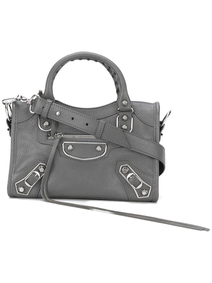 Balenciaga Detachable Strap Tote, Women's, Grey, Goat Skin