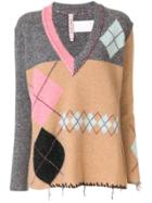 Antonio Marras Metallic Stitch V-neck Sweater - Multicolour
