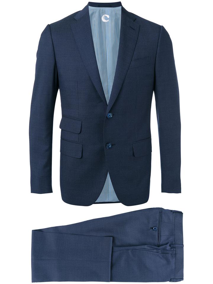 Caruso - Two Piece Formal Suit - Men - Cupro/viscose/wool - 50, Blue, Cupro/viscose/wool