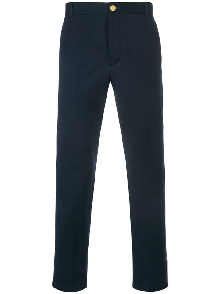 Thom Browne Rwb Stripe Unconstructed Chino - Blue