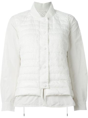Moncler 'bleuet' Padded Jacket, Women's, Size: 2, White, Feather Down/polyamide/polyester