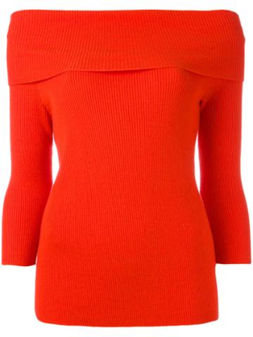 Philo-sofie Off-shoulder Top, Women's, Size: 34, Red, Cotton/nylon/viscose/cashmere