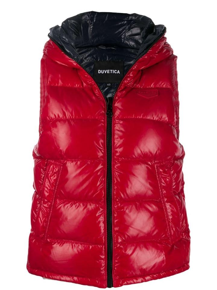 Duvetica Quilted Zip-up Gilet - Red