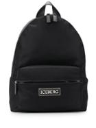 Iceberg Branded Strap Backpack - Black