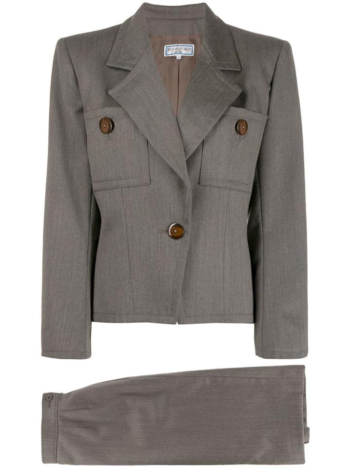 Yves Saint Laurent Pre-owned 1980's Two-piece Suit - Green