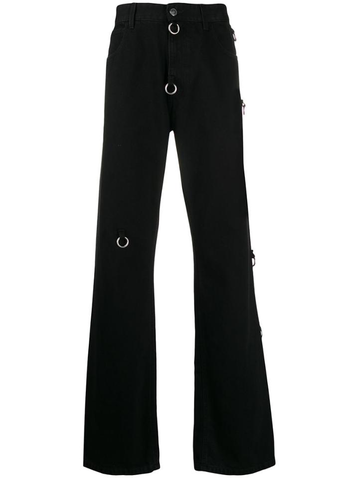 Raf Simons Ring Detail Bootcut Jeans - Black