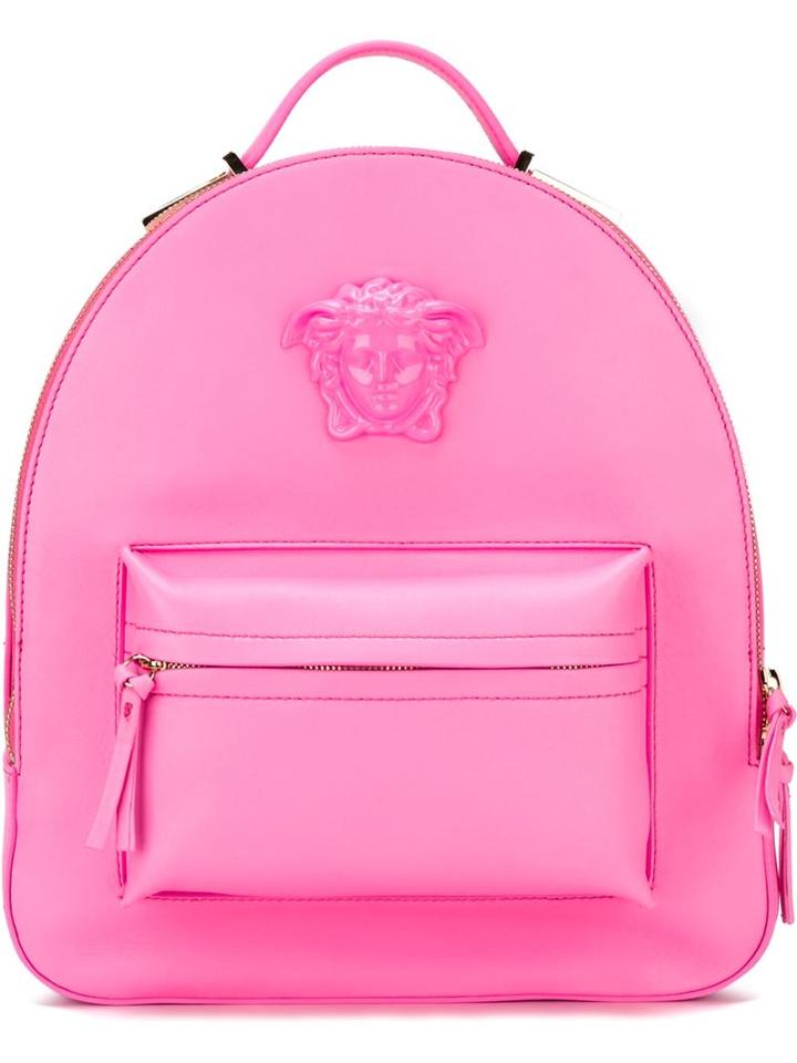 Versace Medusa Backpack, Pink/purple, Leather