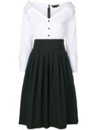 Alice+olivia Combined Shirt Dress - White