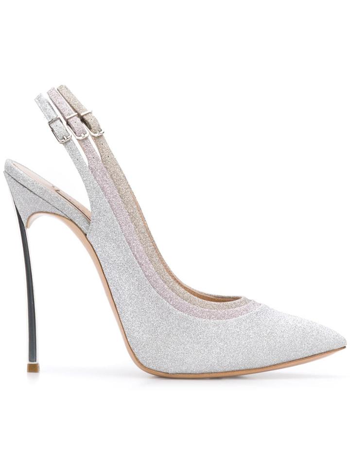 Casadei Blade Elle Pumps - Silver