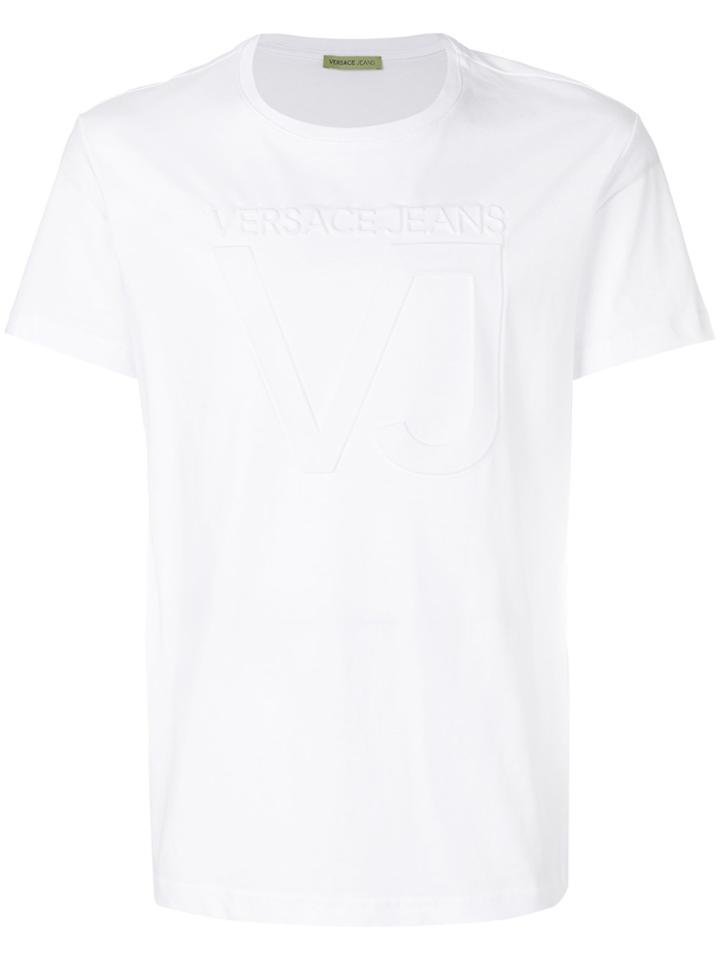 Versace Jeans Logo Embroidered T-shirt - White