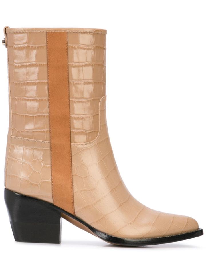 Chloé Vinny Mid Boots - Neutrals