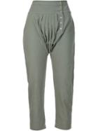 Ulla Johnson Cropped Trousers, Women's, Size: 2, Green, Cotton