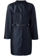 Herno Belted Coat, Women's, Size: 48, Blue, Polyamide/polyester/spandex/elastane/spandex/elastane