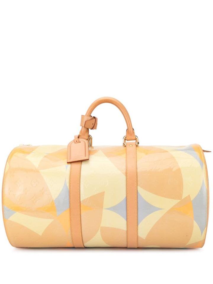 Louis Vuitton Pre-owned Vernis Fleurs Barrel Travel Handbag -