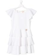 Elisabetta Franchi La Mia Bambina Teen Ruffled Dress - White