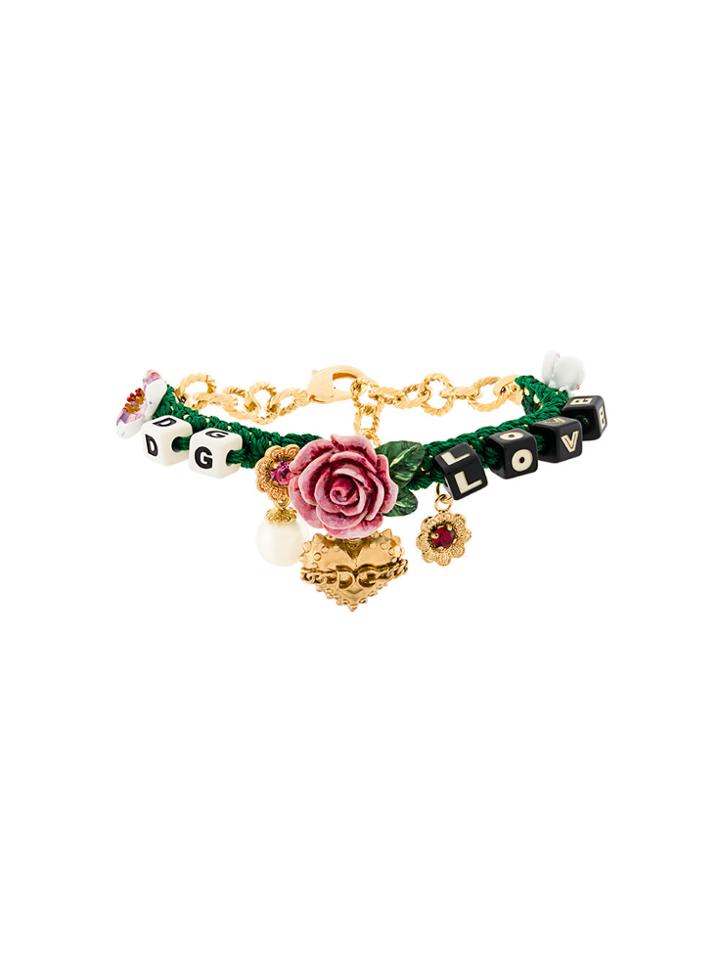 Dolce & Gabbana Flower And Dice Charm Bracelet - Multicolour