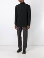 Issey Miyake Men Band Collar Textured Blazer