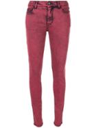 Chanel Pre-owned Cc Logos Casual Denim Long Pants - Red