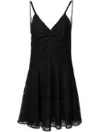 Saint Laurent Floral Lace Camisole Dress, Women's, Size: 38, Black, Polyamide/polyester/viscose