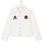 Stella Mccartney Kids Teen Patch Appliqué Jacket - White