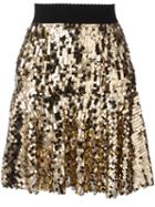 Dolce & Gabbana Sequinned Skirt, Women's, Size: 42, Grey