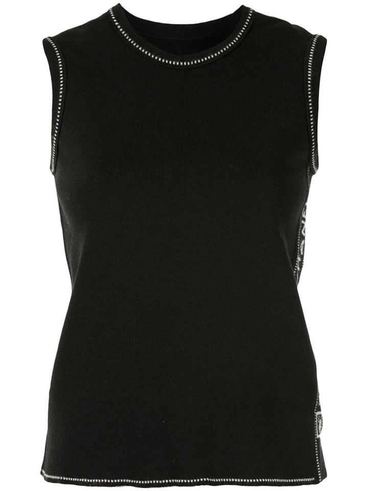 Chanel Pre-owned Sports Line Sleeveless Top - Black