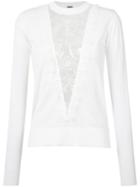 Adam Lippes Lace Panel Jumper, Women's, Size: Small, White, Nylon/viscose/wool