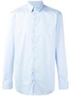 Emporio Armani Classic Shirt, Men's, Size: 40, Blue, Cotton/polyamide/spandex/elastane