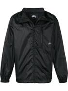 Stussy Logo Rain Jacket - Black