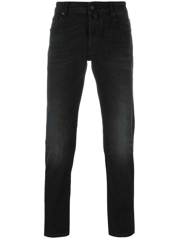 Jacob Cohen Straight Jeans, Men's, Size: 40, Black, Cotton/spandex/elastane
