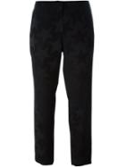 Equipment Star Print Cropped Trousers, Women's, Size: 2, Black, Silk