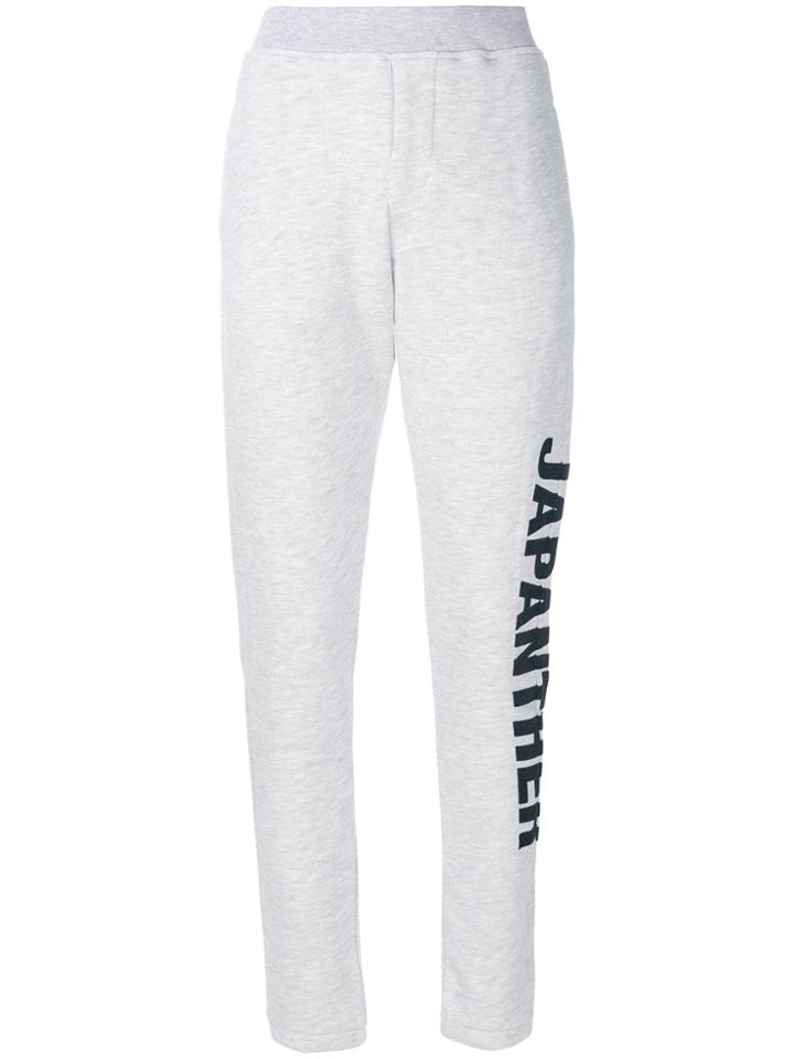 Zoe Karssen Panther Print Track Pants - Grey