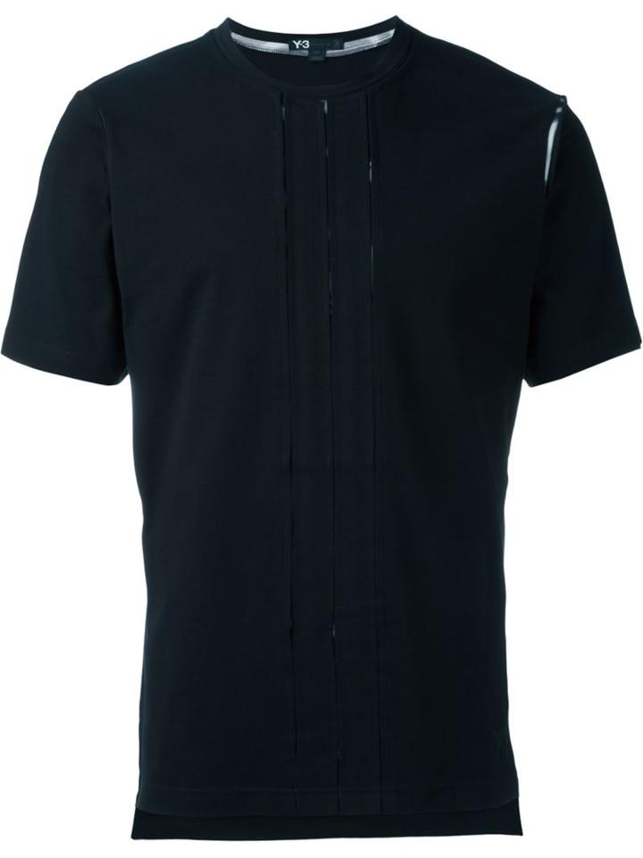 Y-3 Insert Detail T-shirt, Men's, Size: S, Black, Cotton