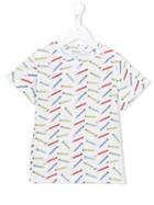 Au Jour Le Jour Kids Pencil Print T-shirt, Boy's, Size: 8 Yrs, White